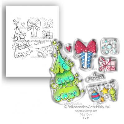 Polkadoodles Clear Stamps - Curly Christmas